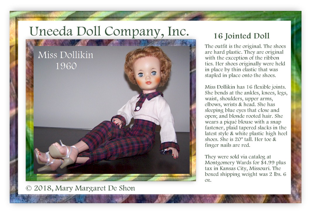 Miss Dollikin by Uneeda Doll Company, Inc. 1960
